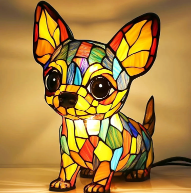 My beautiful resin dog lamps