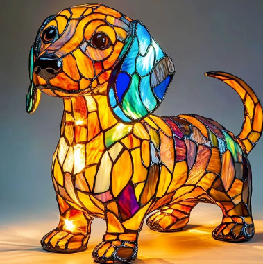My beautiful resin dog lamps
