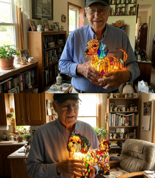 My beautiful resin dog lamps